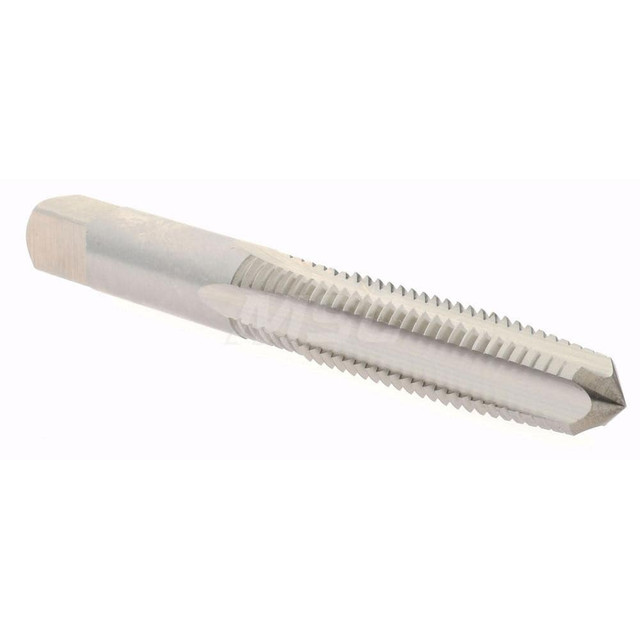 Hertel K027756AS Straight Flute Tap: M10x1.50 Metric Coarse, 4 Flutes, Taper, 6H Class of Fit, High Speed Steel, Bright/Uncoated