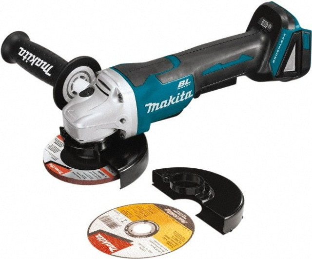 Makita XAG11Z Cordless Angle Grinder: 5" Wheel Dia, 8,500 RPM, 18V