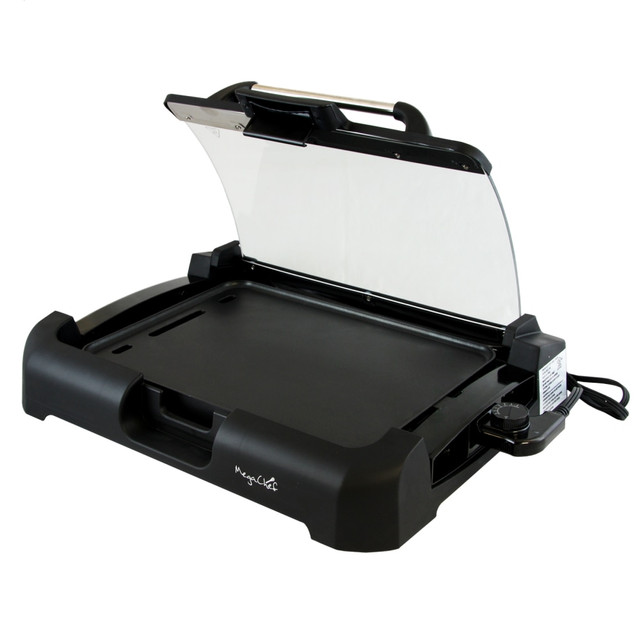 MEGAGOODS, INC. 995101713M MegaChef 995101713M Dual Surface Reversible Indoor Grill And Griddle With Lid, Black MEGAGOODS, INC. 995101713M MegaChef 995101713M Dual Surface Reversible Indoor Grill And Griddle With Lid, Black