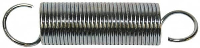 Gardner Spring 37024G Extension Spring: 1/8" OD, 2.9 lb Max Load, 1.49" Extended Length, 0.02" Wire Dia