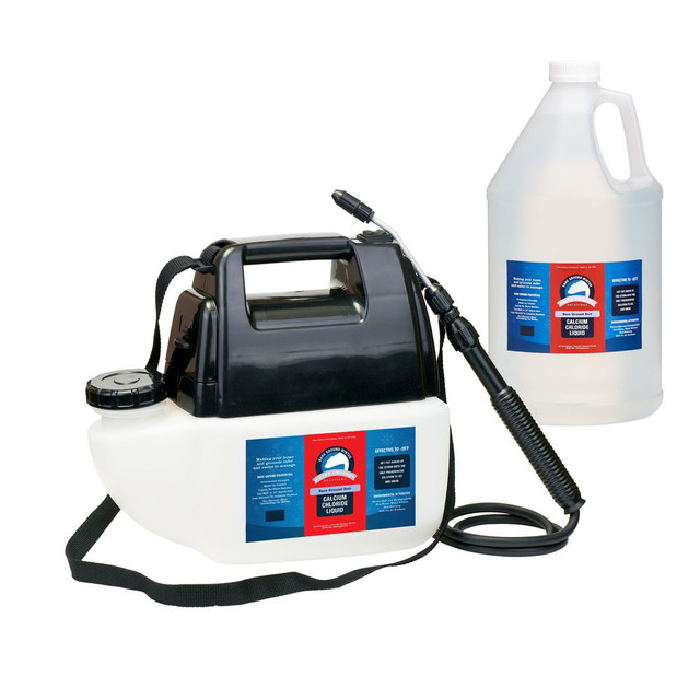 E. BROOKMYER, INC. BGBPS-1C Bare Ground Liquid De-Icer, Calcium Chloride With Battery-Operated Spray, 1 Gallon