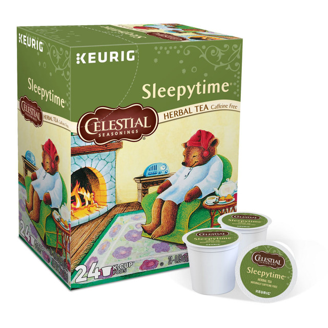 GREEN MOUNTAIN COFFEE ROASTERS, INC. 14739 Celestial Seasonings Single-Serve K-Cup Pods, Sleepytime Herbal Tea, Box Of 24