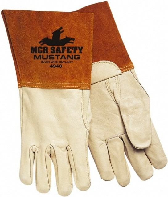 MCR Safety 4940XL Welding Gloves: Size Medium, Leather, MIG & TIG Application