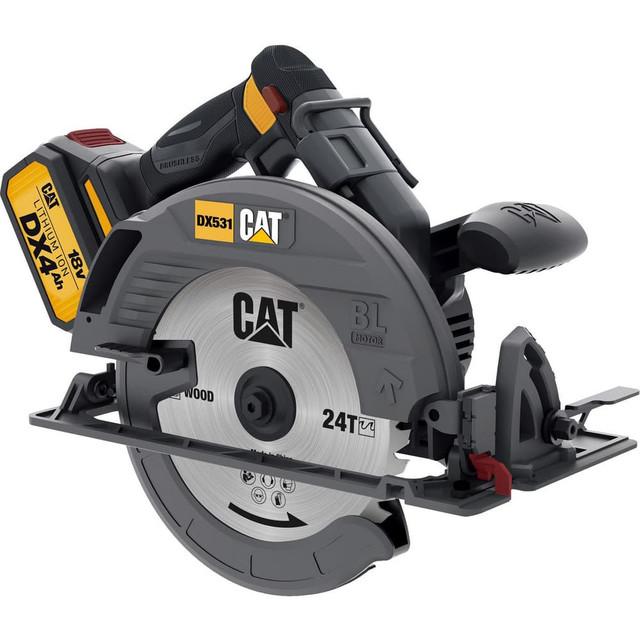 CAT DX532 Cordless Circular Saws; Voltage: 18.00 ; Blade Diameter Compatibility (Inch): 7-1/4 ; Tool Compatibility: Circular Saw ; Battery Included: Yes ; Battery Chemistry: Lithium-ion ; Maximum Speed: 5500 RPM