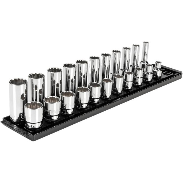 Tekton SHD92210 Socket Sets; Set Type: Deep; Standard; Socket Set ; Measurement Type: Inch ; Drive Size: 1/2 in ; Minimum Size (Inch): 0.375 ; Maximum Socket Depth (Decimal Inch): 1.1000 ; Maximum Size (Inch): 1