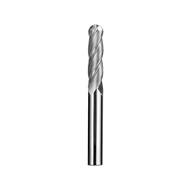 SGS 93331 Ball End Mill: 0.25" Dia, 1.125" LOC, 4 Flute, Solid Carbide