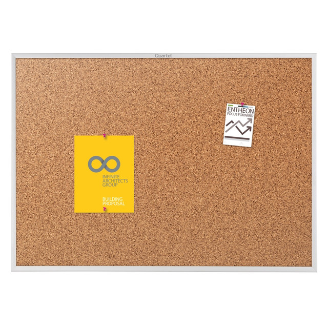 ACCO BRANDS USA, LLC 2307 Quartet Classic Cork Bulletin Board, 48in x 72in, Aluminum Frame With Silver Finish ACCO BRANDS USA, LLC 2307 Quartet Classic Cork Bulletin Board, 48in x 72in, Aluminum Frame With Silver Finish
