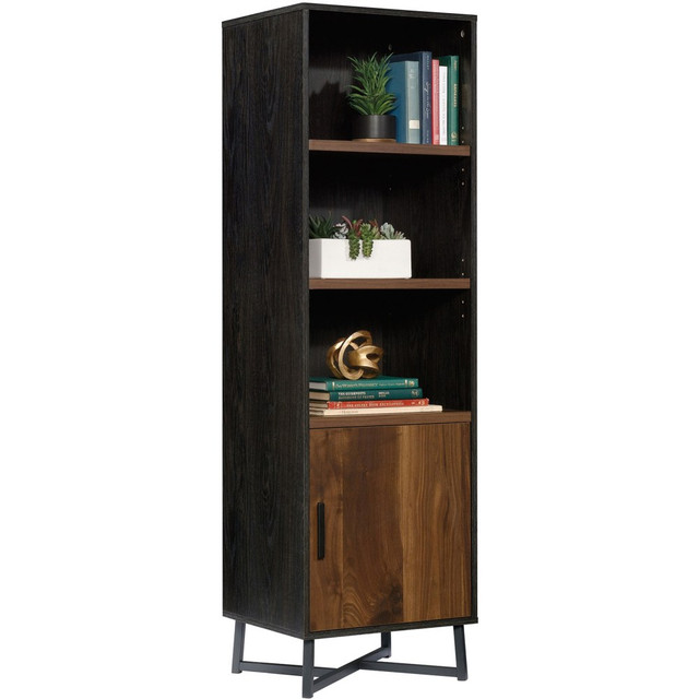 SAUDER WOODWORKING CO. 425303 Sauder Canton Lane 60inH Bookcase With Door, Brew Oak/Grand Walnut SAUDER WOODWORKING CO. 425303 Sauder Canton Lane 60inH Bookcase With Door, Brew Oak/Grand Walnut