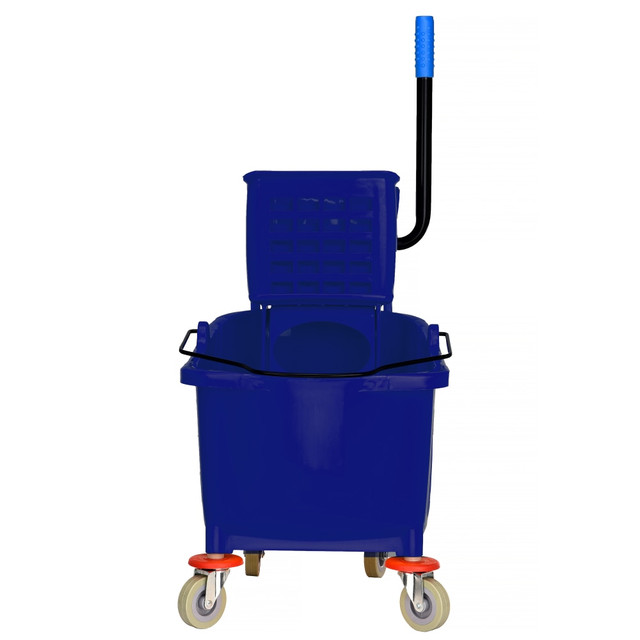 ADIR CORP. Alpine ALP462-BLU  PVC Mop Bucket With Side Wringer, 36 Qt, 35inH x 15inW x 25inD, Blue