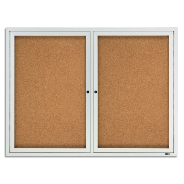 ACCO BRANDS USA, LLC 2364 Quartet Classic Enclosed Cork Bulletin Board, 48in x 36in, Aluminum Frame With Silver Finish ACCO BRANDS USA, LLC 2364 Quartet Classic Enclosed Cork Bulletin Board, 48in x 36in, Aluminum Frame With Silver Finish