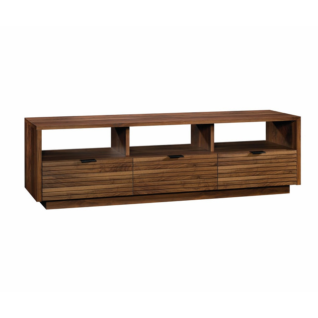 SAUDER WOODWORKING CO. 420834 Sauder Harvey Park Entertainment Credenza For 70in Televisions, Grand Walnut