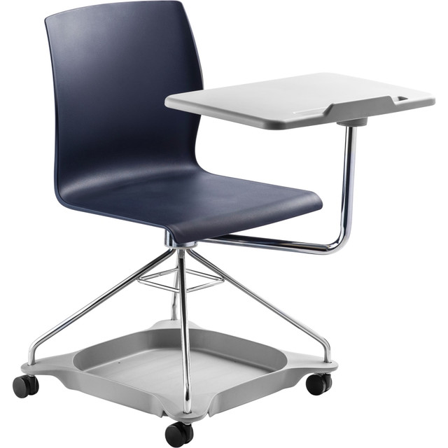 OKLAHOMA SOUND CORPORATION COGO-04/1 National Public Seating CoGo Series 25inW Student Desk And Mobile Tablet Arm Chair, Blue