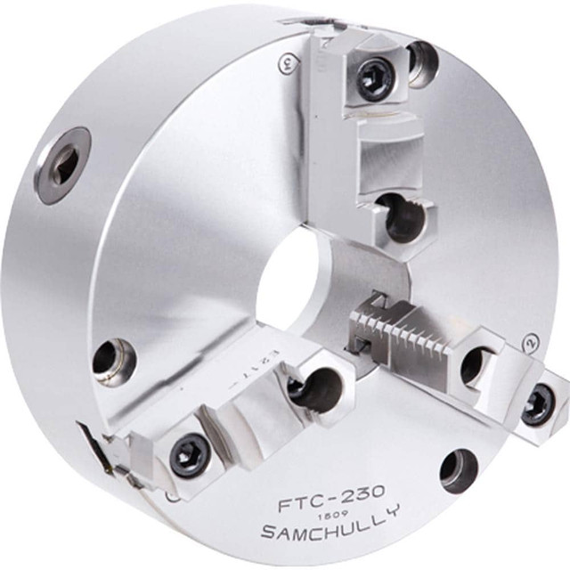 Samchully MC12 Manual Lathe Chucks; Chuck Type: Self-Centering ; Number Of Jaws: 3 ; Adjustable: Yes ; Body Length (Inch): 12 ; Material: AC2B; SCM415 ; Contents: 1 Set Of Reversible Hard, Soft Jaws, And A2-6 Adapter For Haas