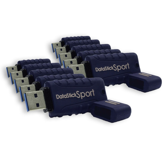 CENTON ELECTRONICS, INC. S1-U3W2-64G-10B Centon DataStick Pro USB 3.0 Flash Drives, 64GB, Sport Blue, Pack Of 10 Flash Drives, S1-U3W2-64G-10B