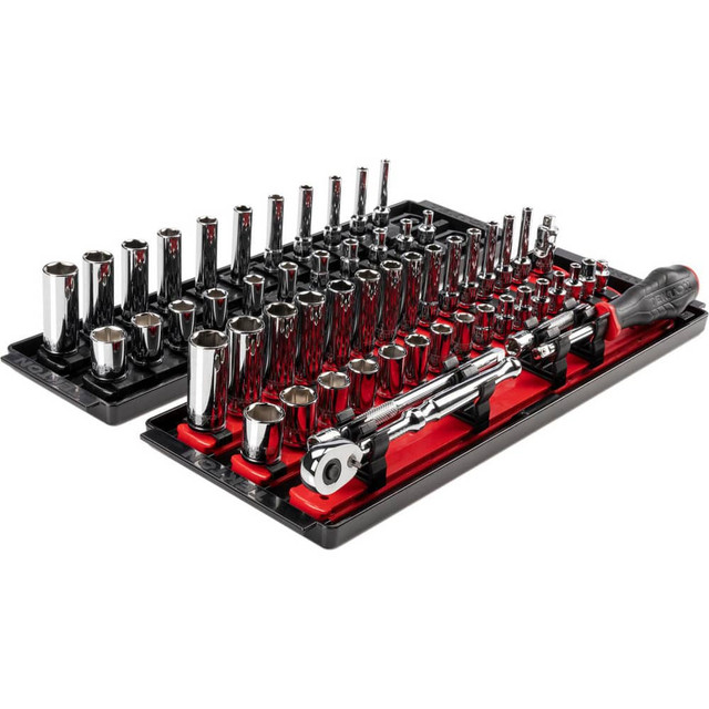 Tekton SKT03301 Socket Sets; Set Type: Deep; Standard; Ratchet&Socket Set ; Measurement Type: Inch & Metric ; Drive Size: 1/4 in ; Minimum Size (Inch): 0.15625 ; Maximum Socket Depth (Decimal Inch): 0.6000 ; Maximum Size (Inch): 0.5625