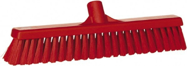 Vikan 31794 Push Broom: 16" Wide, Polyester Bristle