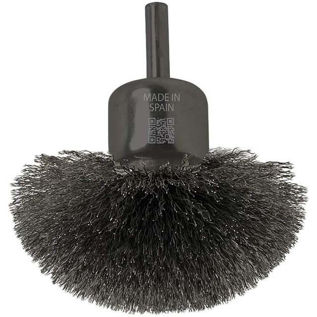 JAZ USA 11780 End Brushes; Brush Diameter (Decimal Inch): 1-1/4 ; Filament/Wire Diameter (Decimal Inch): 0.0200 ; Fill Material: Stainless Steel ; Wire Type: Crimped ; Trim Length (Inch): 1 ; Shank Diameter (Inch): 1/4