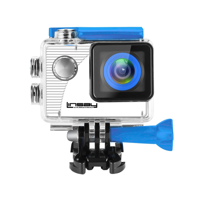 LINSAY X5000AB  Kids Funny 5.0-Megapixel Action Camera, Blue, X5000AB