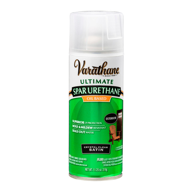 RUST-OLEUM CORPORATION Varathane 340283  Ultimate Oil-Based Spar Urethane, 11.25 Oz, Clear Satin, Pack Of 6 Spray Cans