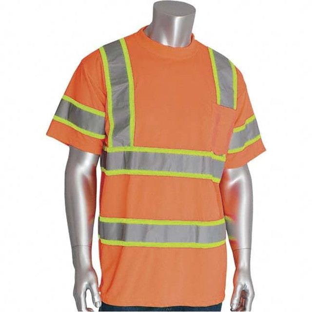 PIP 313-CNTSPOR-XL Work Shirt: High-Visibility, X-Large, Polyester, High-Visibility Orange