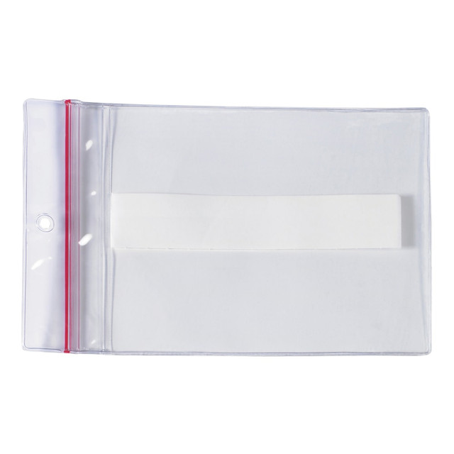 B O X MANAGEMENT, INC. LH236 SUPERSCAN Press-On Vinyl Envelopes, Reclosable, 4in x 6in, Clear, Pack Of 25 Envelopes