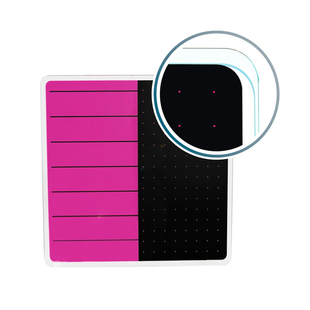 FLOORTEX FCVGM1414VP Viztex Glacier Plan & Grid Glass Dry Erase Board, 14in x 14in, Violet & Black FLOORTEX FCVGM1414VP Viztex Glacier Plan & Grid Glass Dry Erase Board, 14in x 14in, Violet & Black
