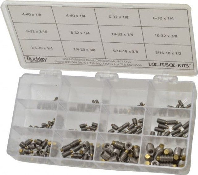 Value Collection SET-2-BT-SS 210 Piece, #4-40 to 5/16-18, Stainless Steel Set Screw Assortment