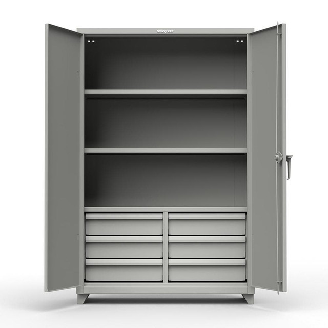 Strong Hold 46-243-6/5DB-L Heavy-Duty Steel Storage Cabinet: 48" Wide, 24" Deep, 75" High