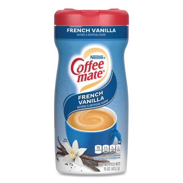 NESTLE WATERS NORTH AMERICA 50000-49390 Nestle Coffee-mate Powdered Creamer Canister, French Vanilla, 15 Oz