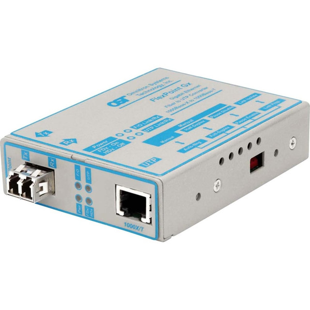 OMNITRON SYSTEMS TECHNOLOGY, INC. 4674-0 Omnitron FlexPoint 1000Mbps Gigabit Ethernet Fiber Media Converter RJ45 LC Single-Mode 34km - 1 x 1000BASE-T; 1 x 1000BASE-LX; No Power Adapter; Lifetime Warranty OMNITRON SYSTEMS TECHNOLOGY, INC. 4674-0 Omnitron FlexPoint 1000Mbps Gigabit Ethernet Fiber Media Converter RJ45 LC Single-Mode 34km - 1 x 1000BASE-T; 1 x 1000BASE-LX; No Power Adapter; Lifetime Warranty