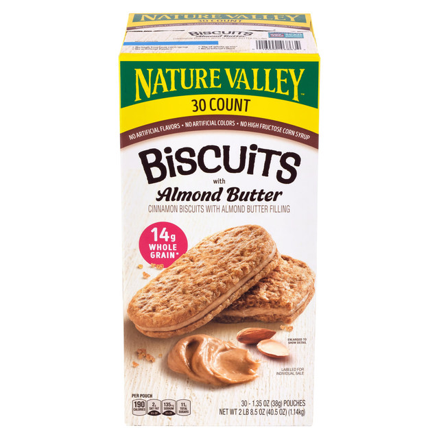 GENERAL MILLS, INC. 46827 NATURE VALLEY Biscuits Variety Pack, 1.35 Oz, Pack Of 30 Biscuits