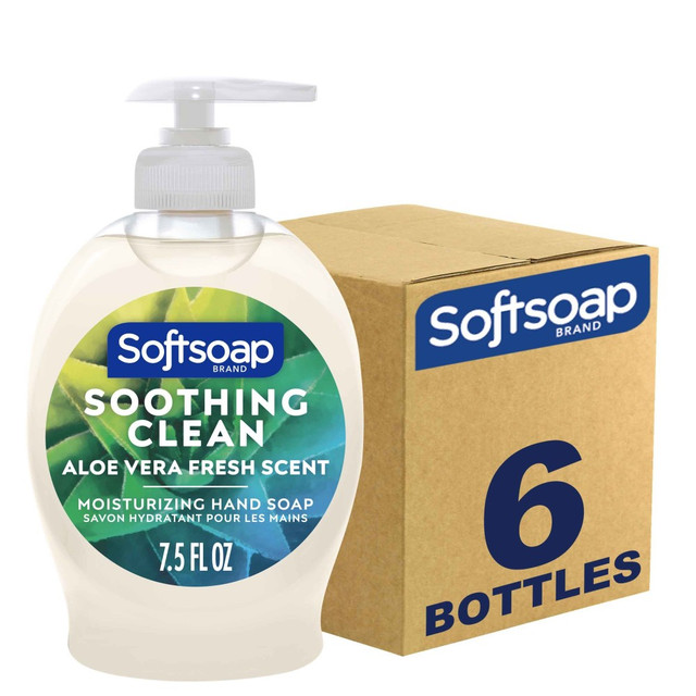 COLGATE-PALMOLIVE,IPD CPC04968CT Softsoap Liquid Hand Soap Pump - Soothing Aloe Vera - Aloe Vera Scent - 7.5 fl oz (221.8 mL) - Pump Bottle Dispenser - Dirt Remover - Hand - Pearl - 6 / Carton