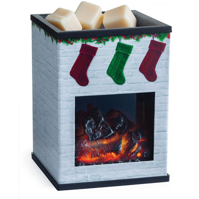 CANDLE WARMERS, ETC. FLCRS Candle Warmers Etc Illumination Fragrance Warmer, Holiday Fireplace, 8-13/16inH x 5-13/16inW