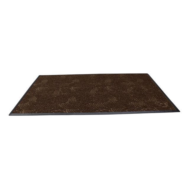 M+A MATTING 185750048 Waterhog Plus Swirl Floor Mat, 48in x 96in, Chestnut Brown