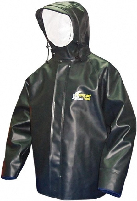 Viking 7125J-L Rain Jacket: Size Large, Green, Polyvinylchloride