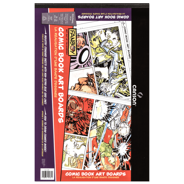 CANSON, INC. 100510872 Canson Fanboy Comic Book Art Board Pad, 11in x 17in, 24 Sheets