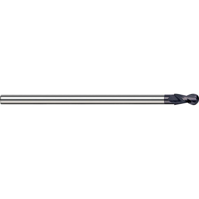 Harvey Tool 24728-C3 Ball End Mill: 0.4375" Dia, 0.656" LOC, 2 Flute, Solid Carbide