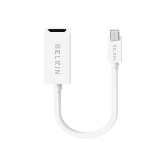 BELKIN, INC. F2CD021EB Belkin Mini DisplayPort Male To HDMI Female Adapter, White, BKNF2CD021EB