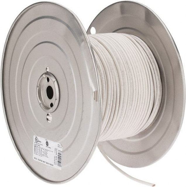 Southwire 411050501 Machine Tool Wire: 10 AWG, White, 500' Long, Polyvinylchloride, 0.18" OD