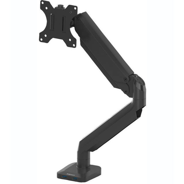 FELLOWES INC. Fellowes 8043301  Platinum Series Single-Monitor Arm For Monitors Up To 32in, 17 1/4inH x 4 1/2inW x 18 9/16inD, Black, 8043301