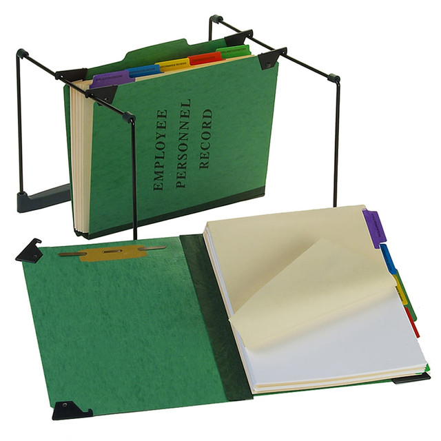 TOPS BRANDS SER2GR Pendaflex Hanging Style Personnel Folder, 9 1/2in x 11 3/4in, 2in Expansion, Green