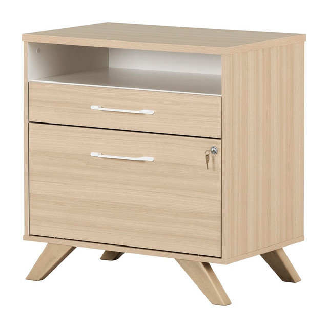 SOUTH SHORE IND LTD 13304 South Shore 33-1/8in x 18-1/2inD Lateral 2-Drawer File Cabinet, Soft Elm/White