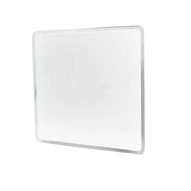 FLOORTEX FCVGM1414WG Viztex Glacier Multi-Purpose Grid Glass Dry Erase Board, 14in x 14in, White FLOORTEX FCVGM1414WG Viztex Glacier Multi-Purpose Grid Glass Dry Erase Board, 14in x 14in, White
