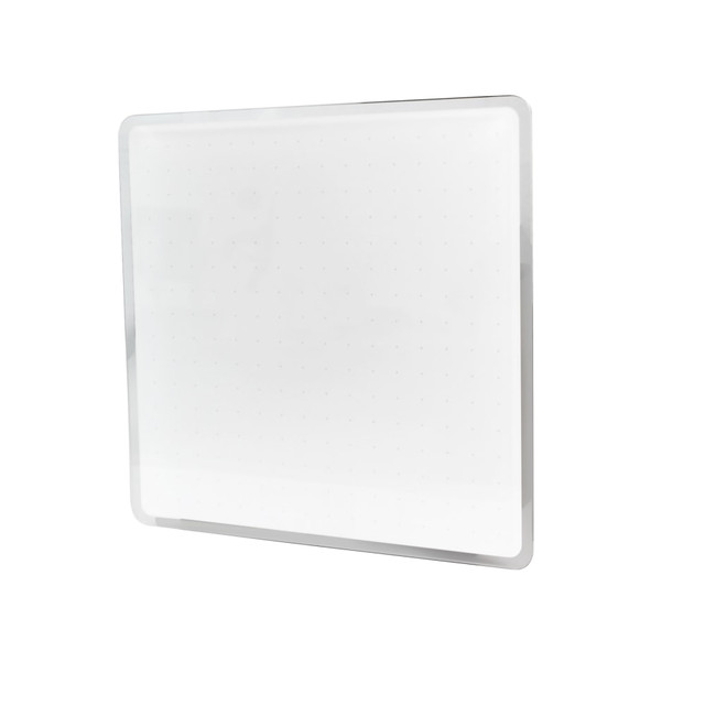 FLOORTEX FCVGM1414WG  Viztex Glacier Multi-Purpose Grid Glass Dry Erase Board, 14in x 14in, White