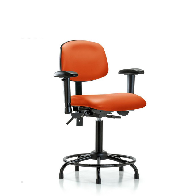 Blue Ridge Ergonomics MSC50602 Task Chair: Vinyl, Orange Kist