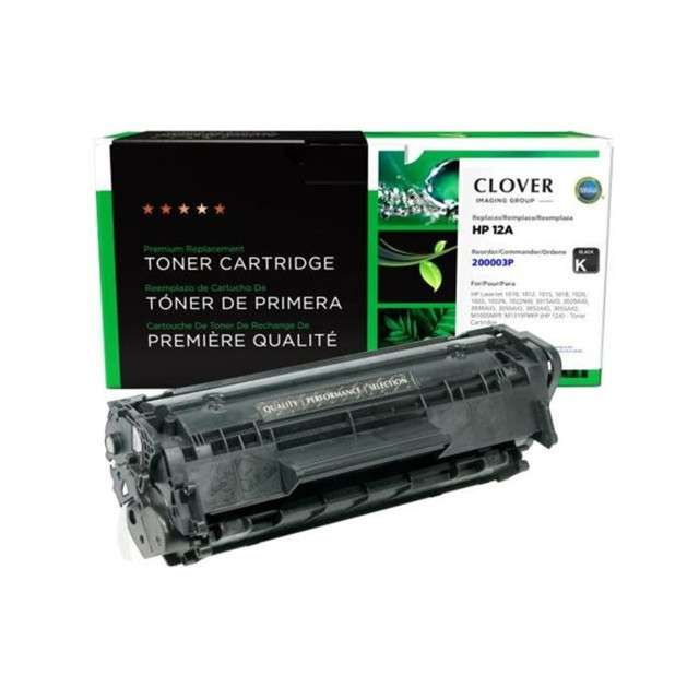 Compatible HP models: LaserJet:  1010,  1012,  1015,  1018,  1020,  1022,  1022 n,  1022 nw,  3015,  3020,  3030,  3050,  3052,  3055,  M1319f MFP.   M1005 mfp.  .    Did you know that toner cartridges from Clover Imaging is great for businesses looking for a high-quality, product at an affordable price - the choice is clear.  Remanufactured - made from quality recovered cartridges, helping you save resources, reduce waste and potentially save money.  Recycling solution - designed to encourage recycling, helping you divert materials from landfill.