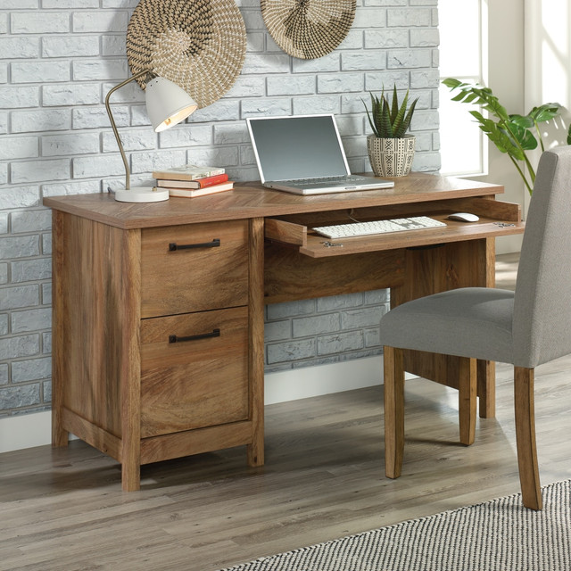SAUDER WOODWORKING CO. 426947 Sauder Cannery Bridge 53inW Computer Desk, Sindoori Mango SAUDER WOODWORKING CO. 426947 Sauder Cannery Bridge 53inW Computer Desk, Sindoori Mango
