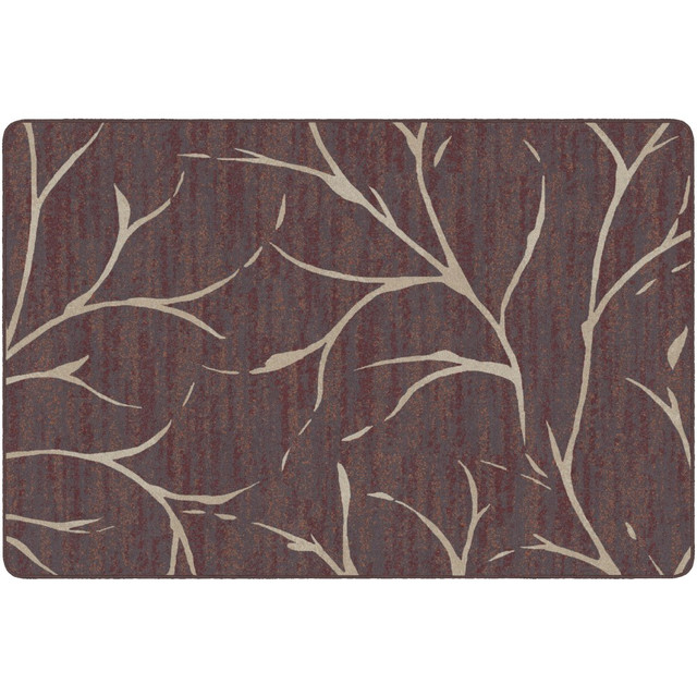 FLAGSHIP CARPETS FM224-34A  Printed Rug, Moreland, 6ftH x 9ftW, Plum Wine