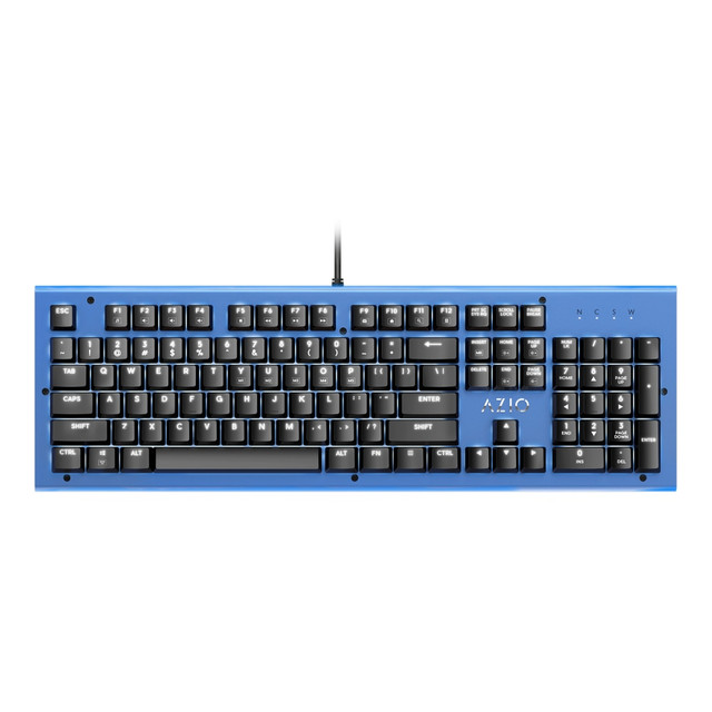 AZIO CORPORATION MK-HUE-BU Azio MK HUE USB Keyboard, Blue, MK-HUE-BU