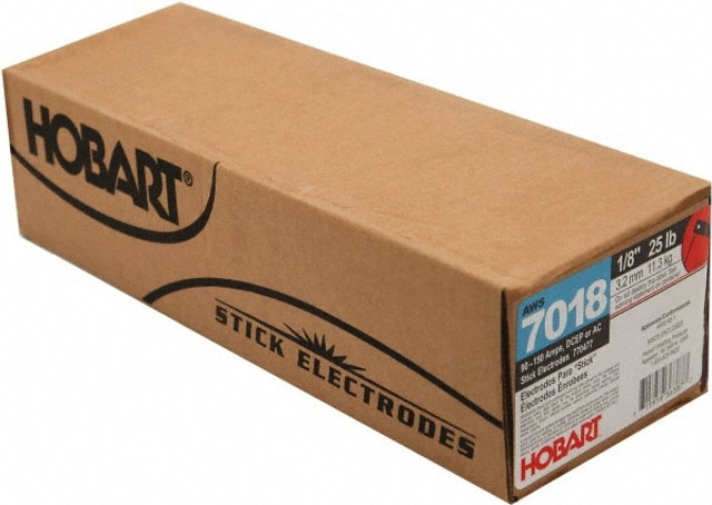 Hobart Welding Products 770477 Stick Welding Electrode: 1/8" Dia, 14" Long, Mild Steel